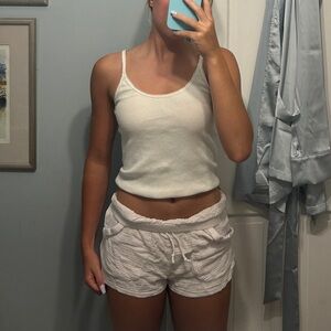 Altar'd State Cream Tan Fitted Crop Camisole